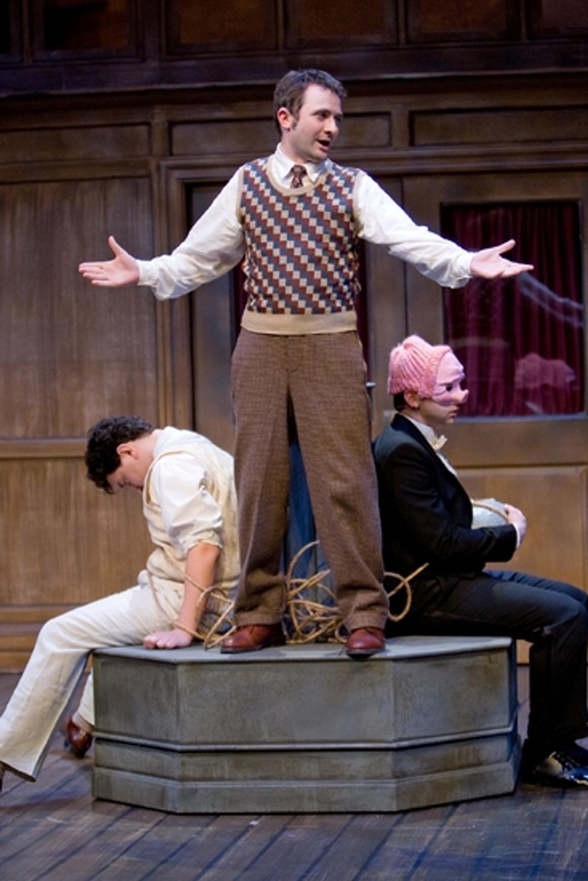  Jason Richards (Cyrus Budge III, Junior), Jamie Kolacki (Bingo Little) and Joey Bybee (Bertie Wooster) at 